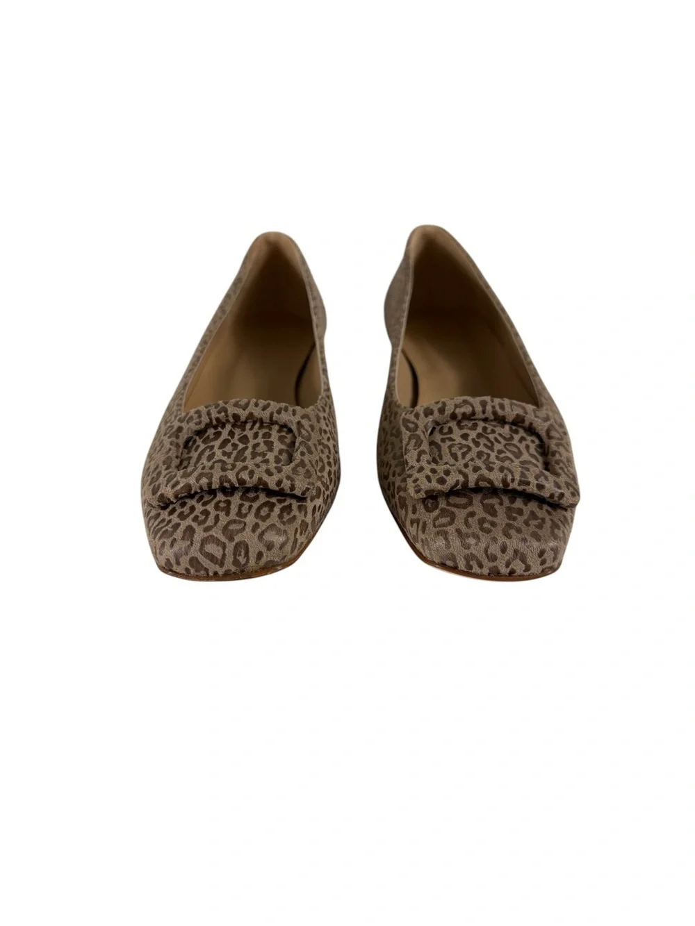 NWOT ANN MASHBURN  Leopard Print Square-Toe Women’s Flats Size EU38.5